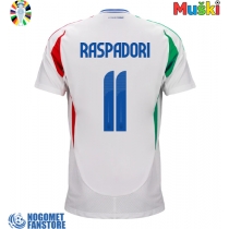 Italija Giacomo Raspadori #11 Gostujuci Dres EP 2024 Kratak Rukav